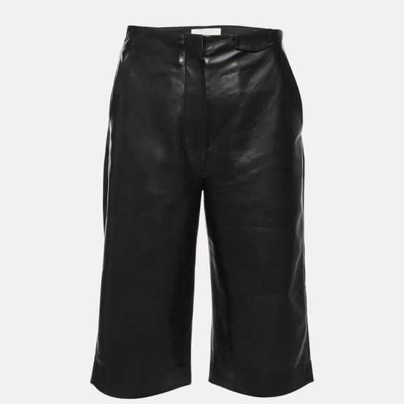 Nanushka Black Faux Leather Culottes Xs